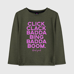 Детский лонгслив Click Clack Black Pink