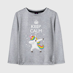 Детский лонгслив Keep Calm & Dab Unicorn