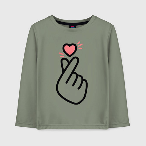 Детский лонгслив K-pop: Faith Love / Авокадо – фото 1