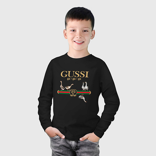 Детский лонгслив GUSSI Village Version / Черный – фото 3