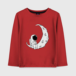 Детский лонгслив Космонавт на Луне