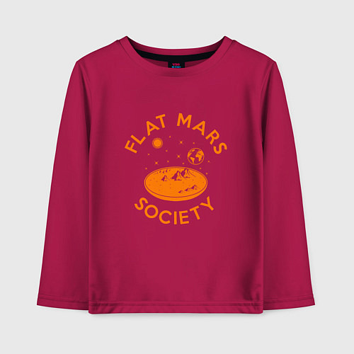 Детский лонгслив Flat Mars Society / Маджента – фото 1