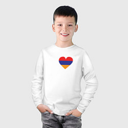 Лонгслив хлопковый детский Love Armenia, цвет: белый — фото 2
