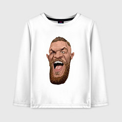 Лонгслив хлопковый детский McGregor: Smile Face, цвет: белый