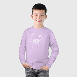 Лонгслив хлопковый детский Звездный Рак, цвет: лаванда — фото 2