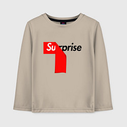 Лонгслив хлопковый детский Supreme Surprise, цвет: миндальный