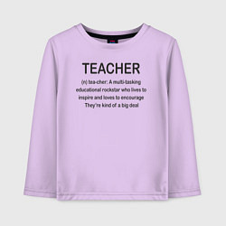 Детский лонгслив Teacher