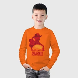 Лонгслив хлопковый детский Red Dead Redemption 2, цвет: оранжевый — фото 2