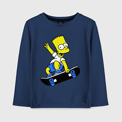 Детский лонгслив Барт на скейте