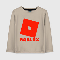 Лонгслив хлопковый детский Roblox Logo, цвет: миндальный