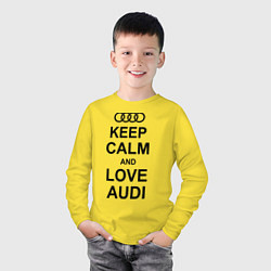 Лонгслив хлопковый детский Keep Calm & Love Audi, цвет: желтый — фото 2