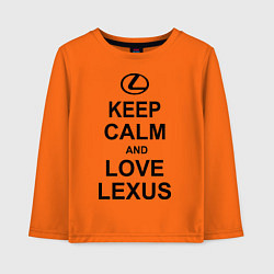Лонгслив хлопковый детский Keep Calm & Love Lexus, цвет: оранжевый