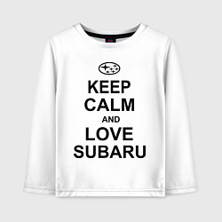Детский лонгслив Keep Calm & Love Subaru