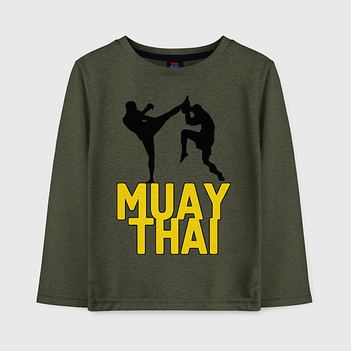 Детский лонгслив Muay Thai / Меланж-хаки – фото 1