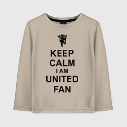 Детский лонгслив Keep Calm & United fan