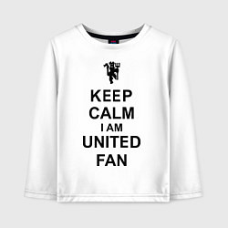 Детский лонгслив Keep Calm & United fan