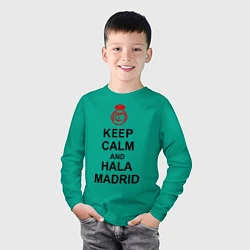 Лонгслив хлопковый детский Keep Calm & Hala Madrid, цвет: зеленый — фото 2