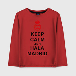 Лонгслив хлопковый детский Keep Calm & Hala Madrid, цвет: красный