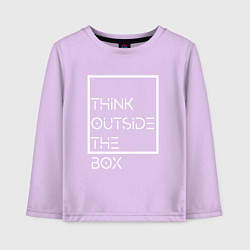 Детский лонгслив Think outside the box