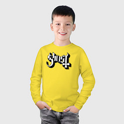 Лонгслив хлопковый детский Ghost, цвет: желтый — фото 2
