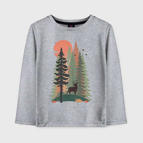 Детский лонгслив Forest Adventure / Меланж – фото 1