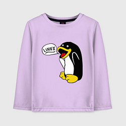 Детский лонгслив Пингвин: Linux
