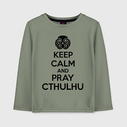 Детский лонгслив Keep Calm & Pray Cthulhu