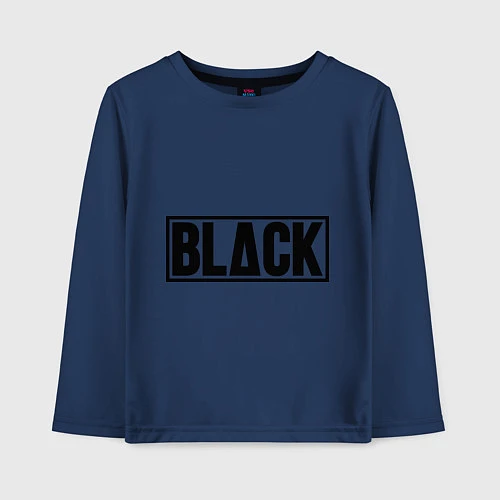 Детский лонгслив BLACK / Тёмно-синий – фото 1