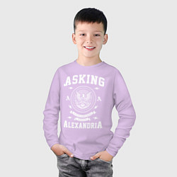 Лонгслив хлопковый детский Asking Alexandria: USA, цвет: лаванда — фото 2