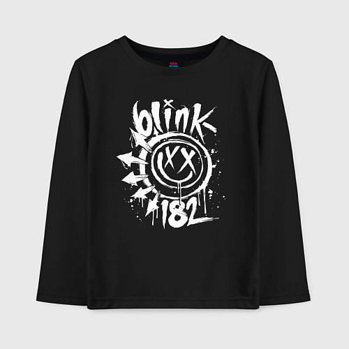 Детский лонгслив Blink-182: Smile / Черный – фото 1