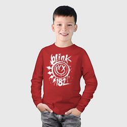 Лонгслив хлопковый детский Blink-182: Smile, цвет: красный — фото 2