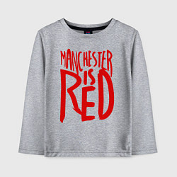 Лонгслив хлопковый детский Manchester is Red, цвет: меланж