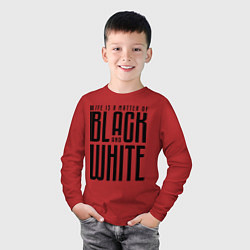 Лонгслив хлопковый детский Juventus: Black & White, цвет: красный — фото 2