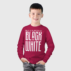 Лонгслив хлопковый детский Juventus: Black & White, цвет: маджента — фото 2