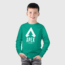 Лонгслив хлопковый детский Apex Legends, цвет: зеленый — фото 2