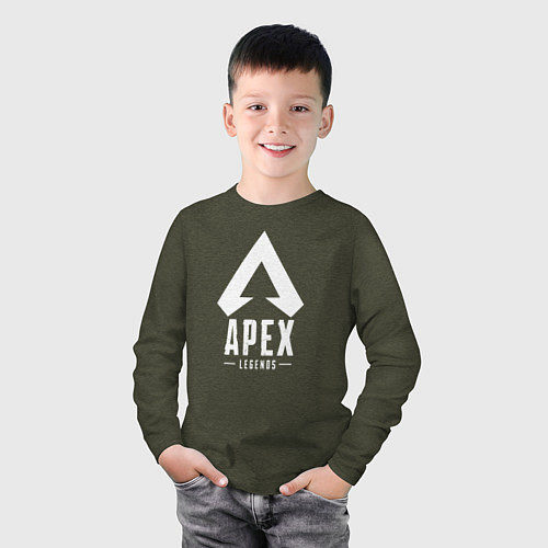 Детский лонгслив Apex Legends / Меланж-хаки – фото 3