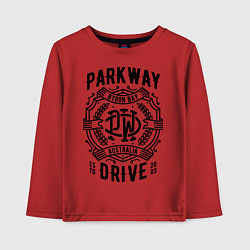 Лонгслив хлопковый детский Parkway Drive: Australia, цвет: красный