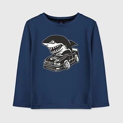 Лонгслив хлопковый детский Акула на Тойоте, цвет: тёмно-синий