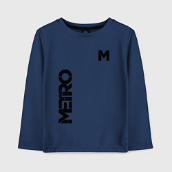 Лонгслив хлопковый детский METRO M, цвет: тёмно-синий