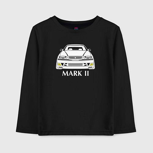 Детский лонгслив Toyota Mark2 JZX100 / Черный – фото 1