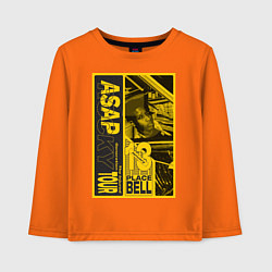 Лонгслив хлопковый детский ASAP Rocky: Place Bell, цвет: оранжевый