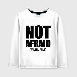 Лонгслив хлопковый детский Not Afraid, цвет: белый