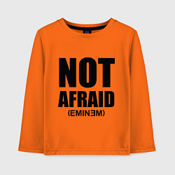 Лонгслив хлопковый детский Not Afraid, цвет: оранжевый