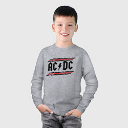 Лонгслив хлопковый детский AC/DC Voltage, цвет: меланж — фото 2