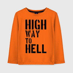 Детский лонгслив High way to hell