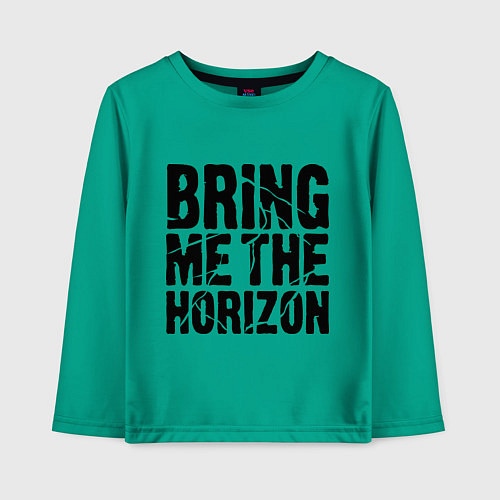 Детский лонгслив Bring me the horizon / Зеленый – фото 1