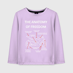 Лонгслив хлопковый детский The Anatomy of Freedom, цвет: лаванда