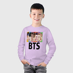 Лонгслив хлопковый детский BTS: Boys Faces, цвет: лаванда — фото 2