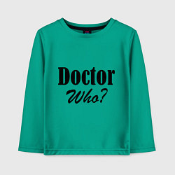 Лонгслив хлопковый детский Doctor Who?, цвет: зеленый