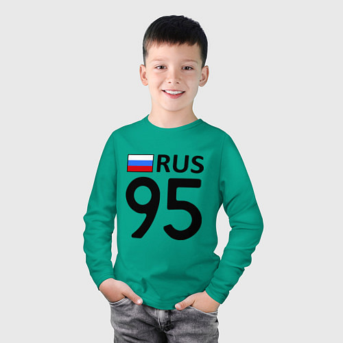 Детский лонгслив RUS 95 / Зеленый – фото 3